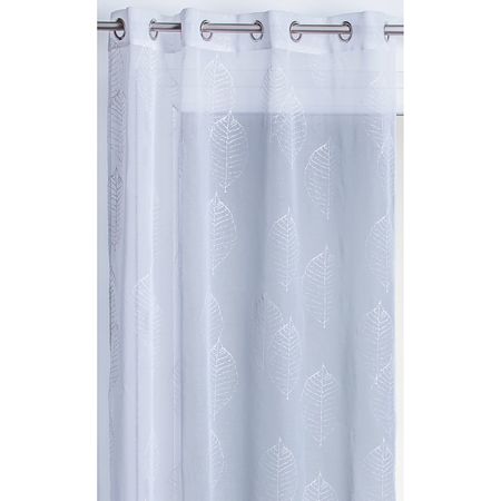 Perdea Charme din 100% poliester, alba 011, 140 x 260 cm