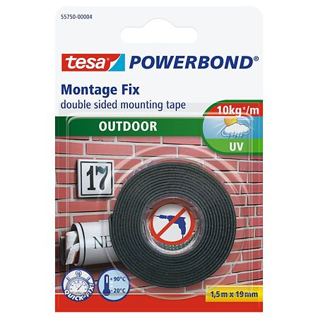 Banda dublu adeziva montaj Tesa Powerbond 55750, translucida, exterior, 19 mm, 1.5m