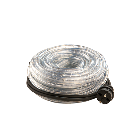 Tub luminos cu 24 LED-uri, alb, 20 m, interior/exterior, alimentare inclusa