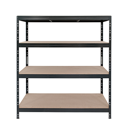 Raft Ar Shelving, lemn si metal, gri, 180 x 160 x 60 cm