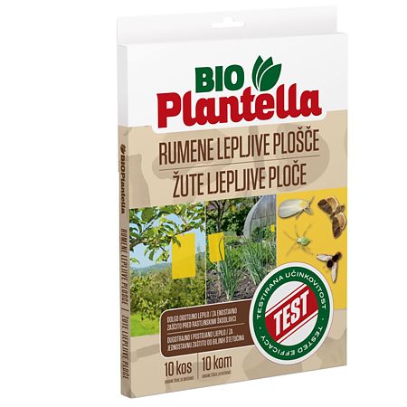 Placi galbene adezive Bio Plantella, 10 bucati/cutie