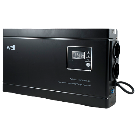 Stabilizator Automat de Tensiune Well - 1500VA/900W, frecventa intrare 45-65Hz