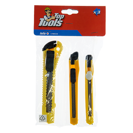  Set 3 cuttere Top Tools 17B533, 9mm, 18 mm