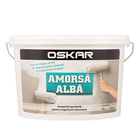 Amorsa perete Oskar, interior, alba, 12 L