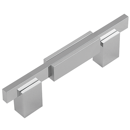 Maner din aluminiu cu terminatii FA6352 160 mm, crom/crom mat