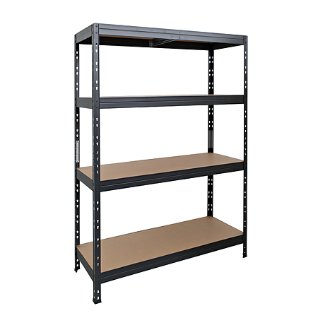 Raft Ar Shelving, lemn si metal, 5 polite, gri, 18 kg, 180 x 120 x 45 cm