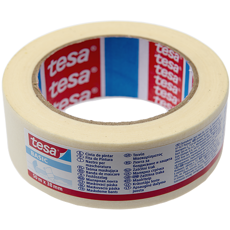 Banda mascare Tesa BASIC 58598, crem-alb, interior, 38 mm 