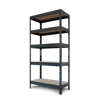 Raft Ar Shelving, lemn si metal, gri, 180 x 90 x 40 cm