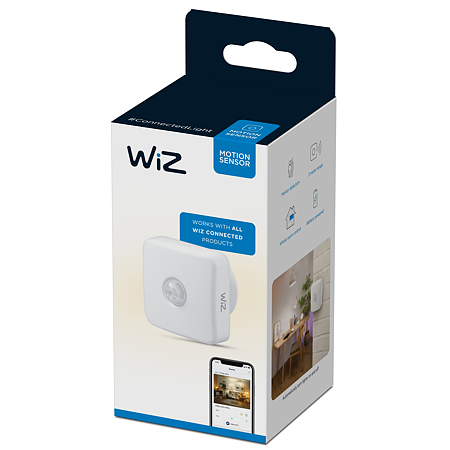 Senzor de miscare Wiz Connected Light, plastic, alb, raza de 3 m