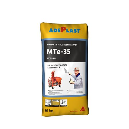 Mortar pentru tencuieli aplicare manuala/mecanizata Adeplast MTe - 35, exterior, 30 kg