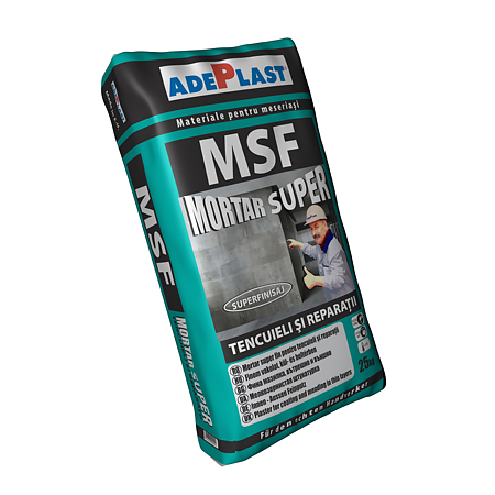 Mortar pentru tencuieli si reparatii Adeplast MSF, super-plastic, interior/exterior, 25 kg