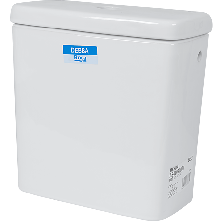 Rezervor WC ceramic Roca Debba, dubla comanda, 3-6 l, alimentare lateral stanga, alb