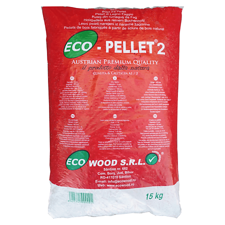 Peleti Rumegus Eco Pellet 2, fag, 15 kg/sac