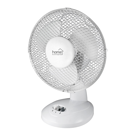 Ventilator de masa Home, 2 trepte, plastic, alb, 23 cm