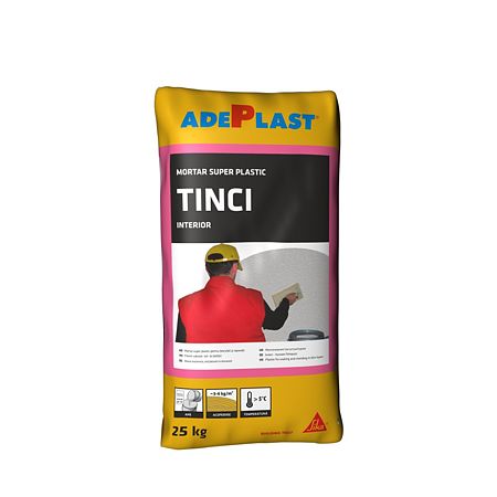 Mortar tinci pentru tencuieli si reparatii, MT Adeplast, gri, interior/exterior, 25 kg