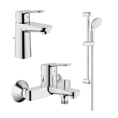 Set baie 3 in 1 Grohe Startloop, alama sanitara si plastic, crom lucios