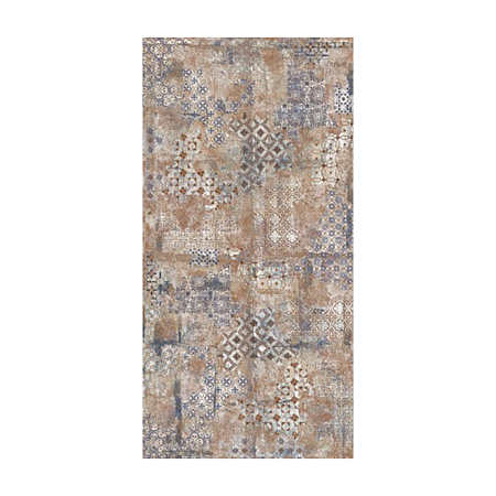 Faianta Lilly Print Beige, cu model abstract, multicolor, dreptunghiulara, 50 x 25 cm