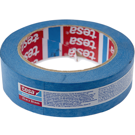 Banda mascare Tesa Basic UV, bleu, 30 mm, 35 m