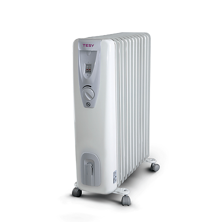 Calorifer electric cu ulei Tesy Seria CB 2009 E01R, 2000 W, 9 elementi, 2 trepte incalzire, termostat mecanic, 65 x 29 x 43 cm