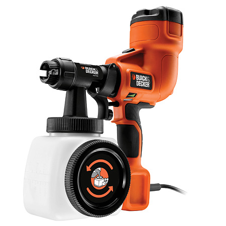 Pistol de vopsit Black&Decker HVLP200, 400W, debit 120 g/min, rezervor 1200 ml