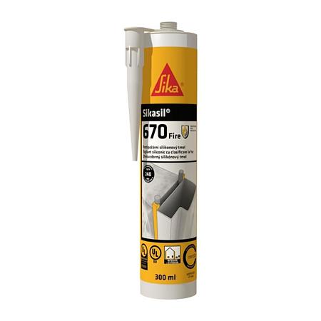 Sigilant pentru rosturi, alb, Sikasil®-670 Fire, interior/exterior, 300 ml 