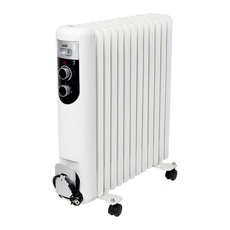  Calorifer electric cu ulei Home by Somogyi FKOS 13M, 2500W, aluminiu, alb, 60 x 58 cm