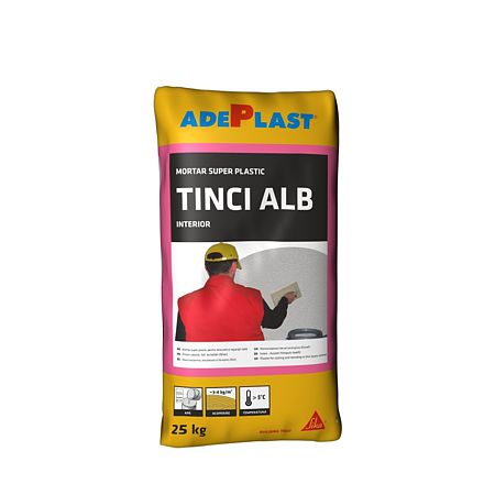 Mortar tinci Adeplast, tencuieli si reparatii, alb, interior/exterior, 25 kg