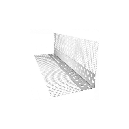 Profil de colt, PVC, plasa fibra de sticla, 100 x 100 x 3000 mm