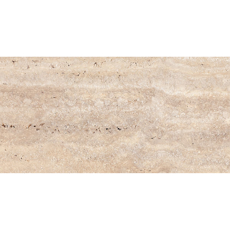 Faianta baie rectificata glazurata Travertine Natural, bej, mat, aspect de marmura, 60 x 30 cm