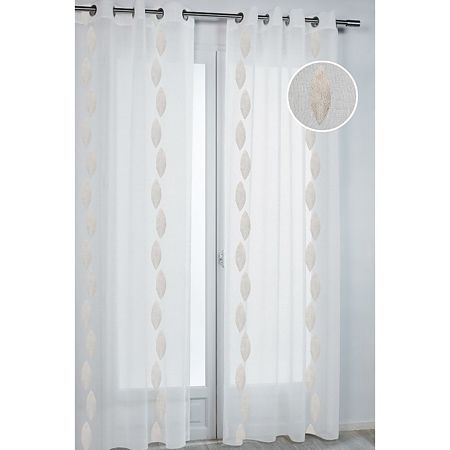 Perdea Palazzo din 100% poliester, bej 025, 140 x 260 cm