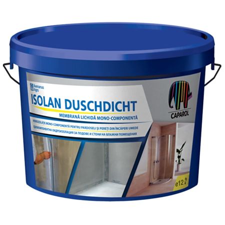 Hidroizolatie Caparol Isolan Duschdicht, flexibila, gri, 12 kg