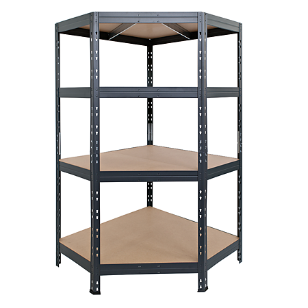 Raft Ar Shelving, lemn si metal, gri, 180 x 90 x 90 cm