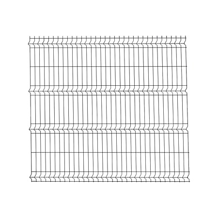 Panou gard bordurat zincat, plastifiat, gri antracit, RAL 7016, 1200 x 2000 mm