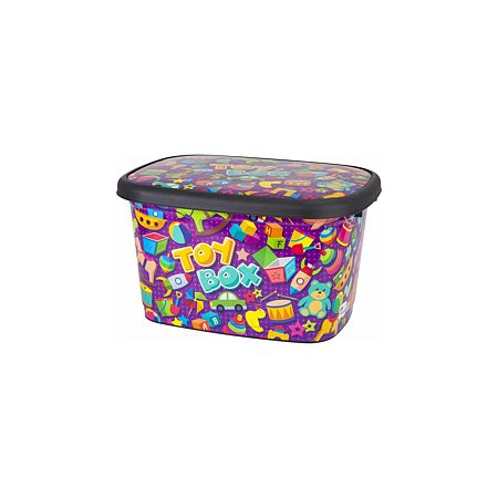 Cutie decorata, plastic, 27 x 17 x 12 cm, 5 L