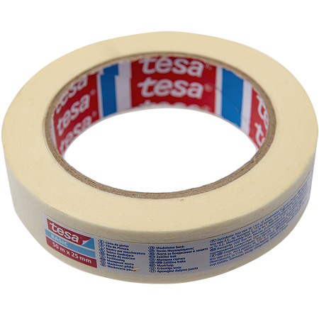 Banda mascare Tesa BASIC - 58596, crem-alb, interior, 25 mm 