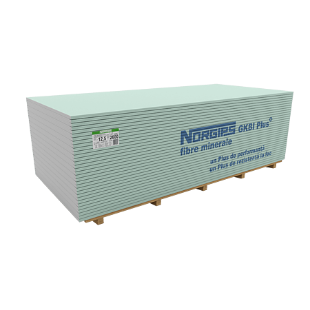 Placa gips carton Norgips GKBI Plus,12.5 x 2600 x 1200 mm