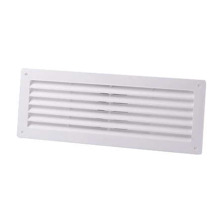 Grila ventilatie rectangulara Vents, plastic, alb, 368 x 130 mm