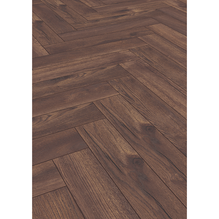 Parchet laminat 8 mm Kronotex Herringbone HB 4766, nuanta inchisa, stejar Calais, clasa de trafic 32, click, 655 x 133 mm