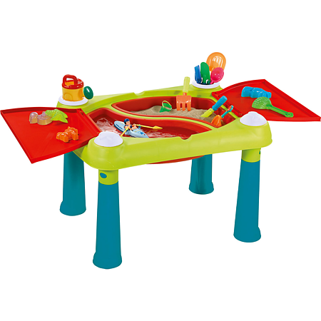 Masuta activitati creative copii, Keter Creative Fun Table, plastic, 79x56x50cm, rosu/turcoaz