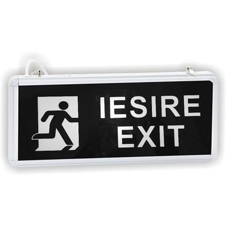 Corp de iluminat LED Iesire Exit Comtec, doua fete exit lateral, IP20, 1 W, 147 x 357 x 24 mm