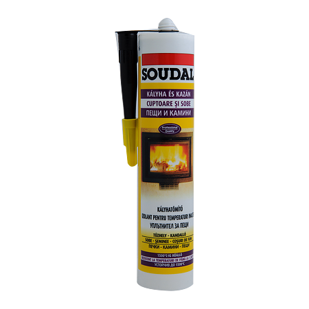 Mastic pentru temperaturi inalte Calofer, Soudal, negru, 280 ml