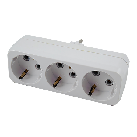 Adaptor Hepol, alb, 3 prize, 3500W