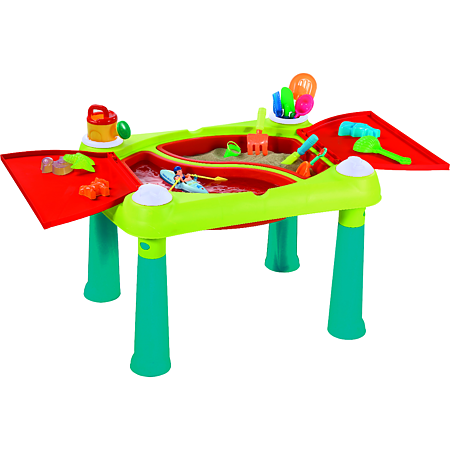 Masuta activitati creative copii, Keter Creative Fun Table, plastic, 79x56x50cm, verde deschis/mov 