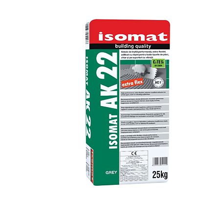 Adeziv piatra naturala si placari ceramice Isomat AK 22, gri, 25 kg