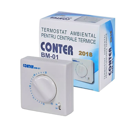 Termostat mecanic ambiental Conter BM-01, montaj perete