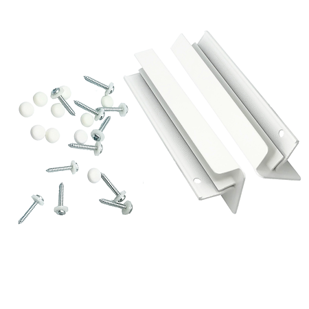 Set accesorii pentru glafuri din aluminiu, L: 18 cm, RAL 9016